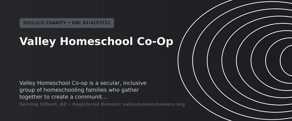 Valley Homeschool Co-Op Organization Banner